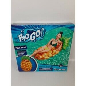 H20 Go! Bestway Pineapple Pool Lake Beach Float Fruit Vinyl 12+ 60" x 35" x 9"